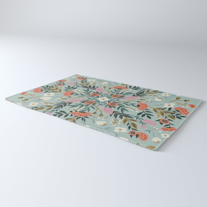 Painting blooming in circles Rug Gallery Image 3