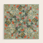 Painting blooming in circles Wood Wall Art Gallery Image 1