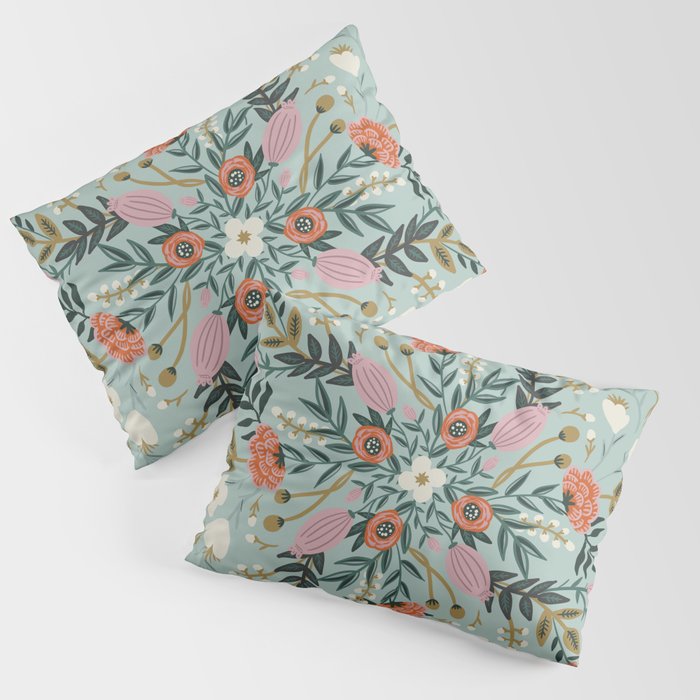 Painting blooming in circles Pillow Sham Gallery Image 3