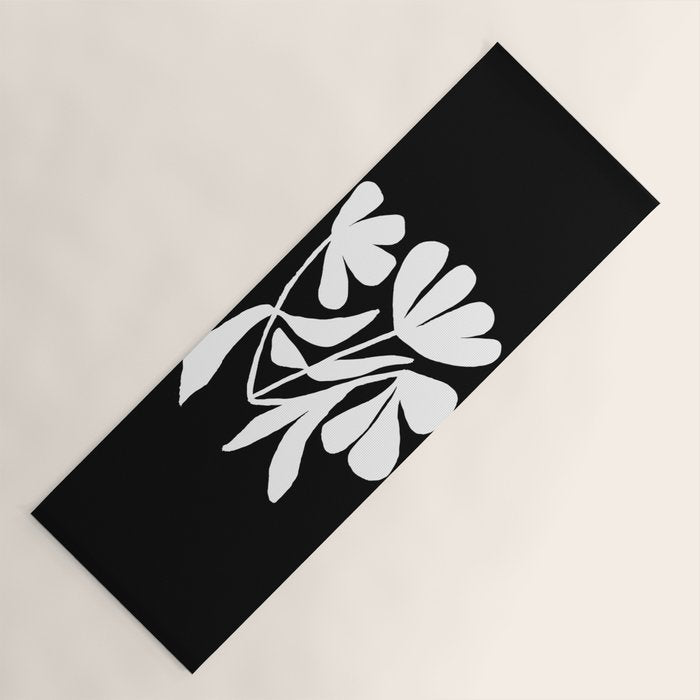 Tulip Fossil In Black  Yoga Mat Gallery Image 1
