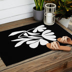 Tulip Fossil In Black  Outdoor Rug Gallery Image 2