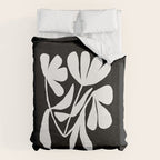 Tulip Fossil In Black  Duvet Cover Gallery Image 6
