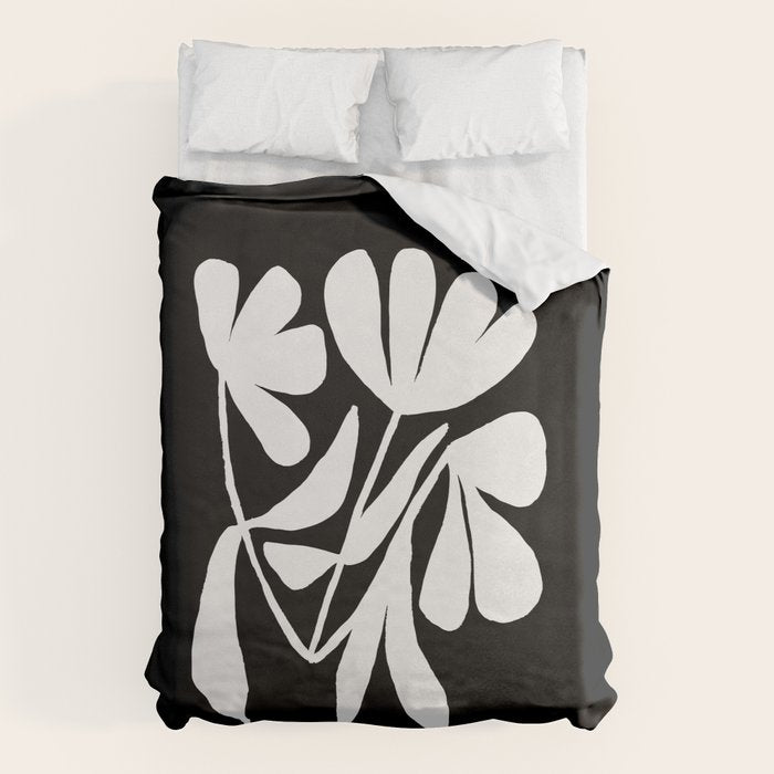Tulip Fossil In Black  Duvet Cover Gallery Image 6