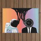 A Portrait of Space and Time ( A Study of Existence) Outdoor Rug Gallery Image 1