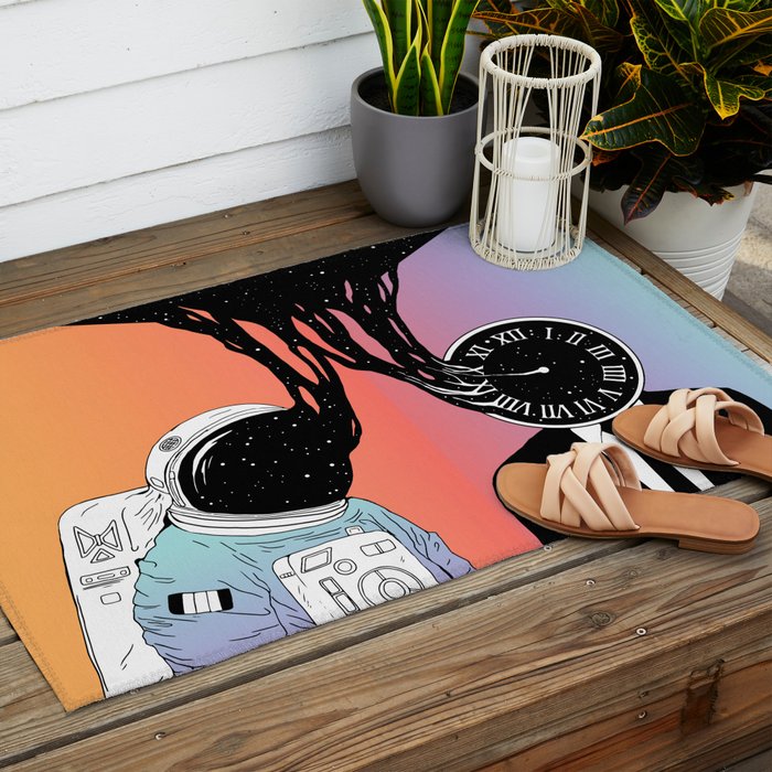 A Portrait of Space and Time ( A Study of Existence) Outdoor Rug Gallery Image 2