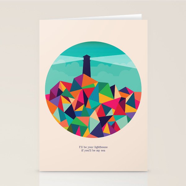 I'll be your lighthouse if you'll be my sea Stationery Card Gallery Image 1