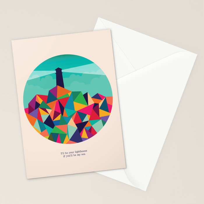 I'll be your lighthouse if you'll be my sea Stationery Card Gallery Image 2