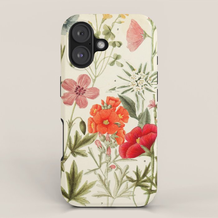 Wildflowers from "Rocky Mountain Flowers" (1914) by Edith Clements (benefitting The Nature Conservancy) iPhone Case Gallery Image 1