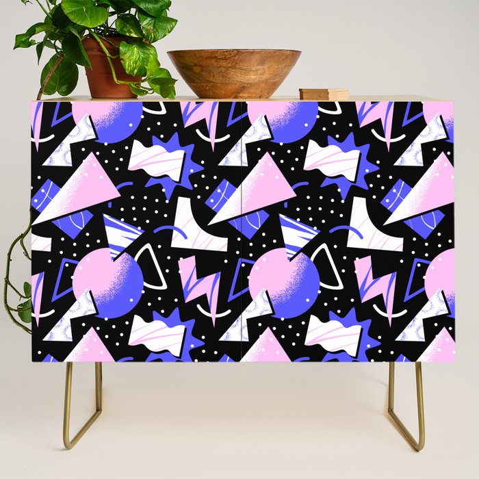 Abstract geometric shape modern pattern art Credenza Gallery Image 1