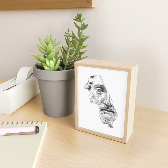 MARCUS AURELIUS ANTONINUS AUGUSTUS / black / white Mini Art Print Gallery Image 2