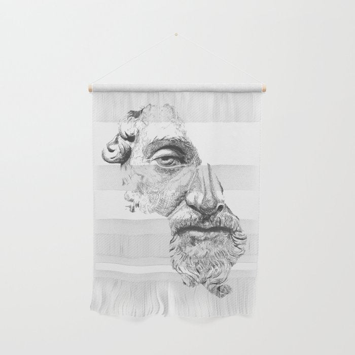 MARCUS AURELIUS ANTONINUS AUGUSTUS / black / white Wall Hanging Gallery Image 1