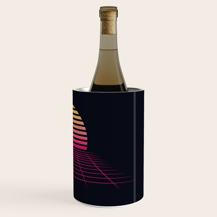 Retrowave sunset 2 / 80s - 90s Retro Wine Chiller Gallery Image 3
