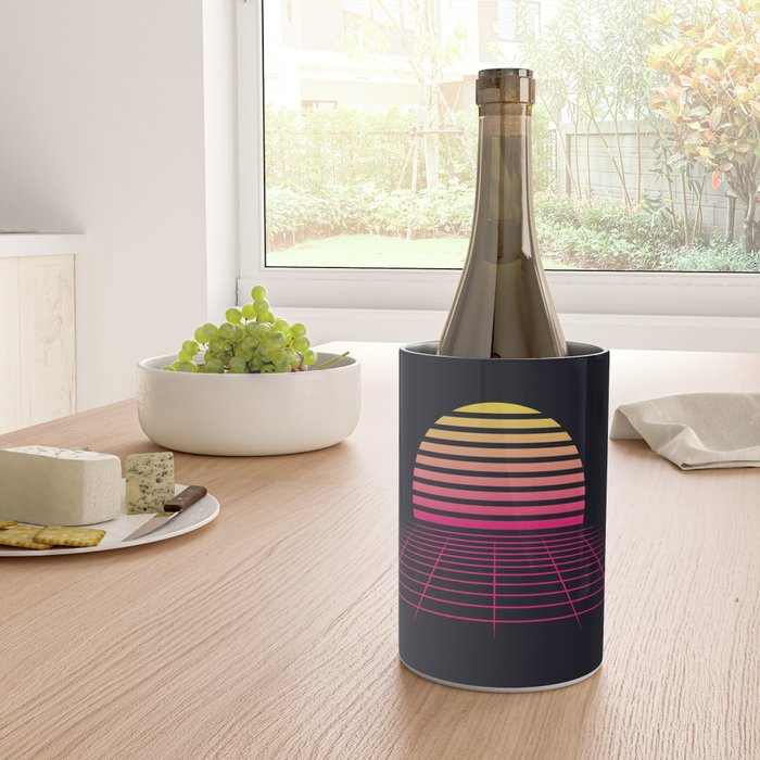 Retrowave sunset 2 / 80s - 90s Retro Wine Chiller Gallery Image 4