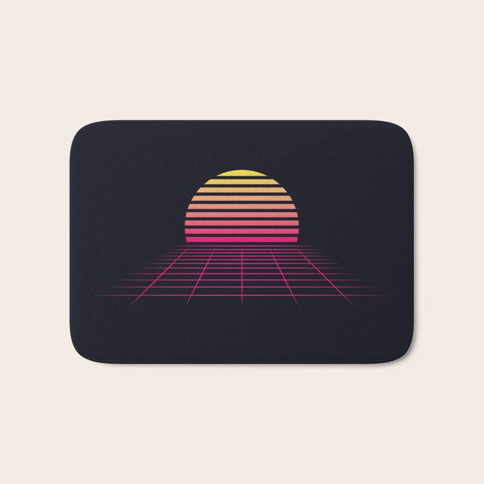 Retrowave sunset 2 / 80s - 90s Retro Bath Mat Gallery Image 1