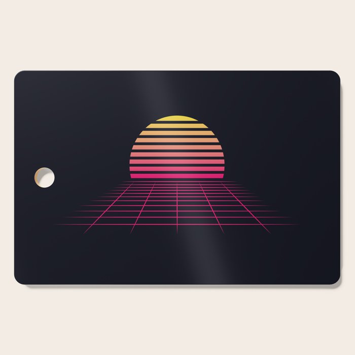 Retrowave sunset 2 / 80s - 90s Retro Cutting Board Gallery Image 1