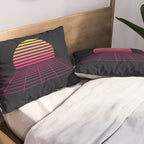 Retrowave sunset 2 / 80s - 90s Retro Pillow Sham Gallery Image 2
