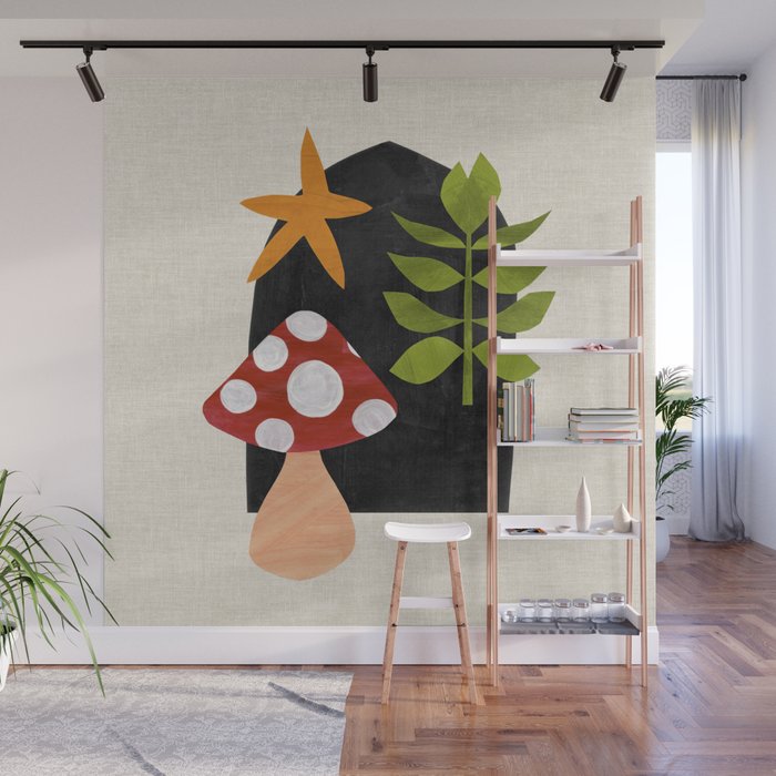 Magic Forest Mushroom Wall Mural Gallery Image 1