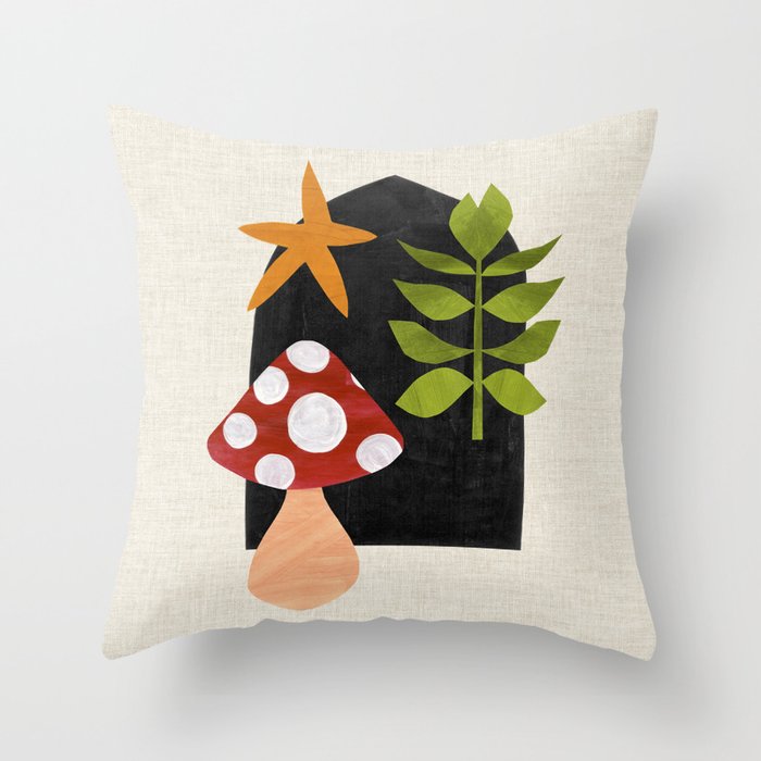 Magic Forest Mushroom Throw Pillow Gallery Image 6