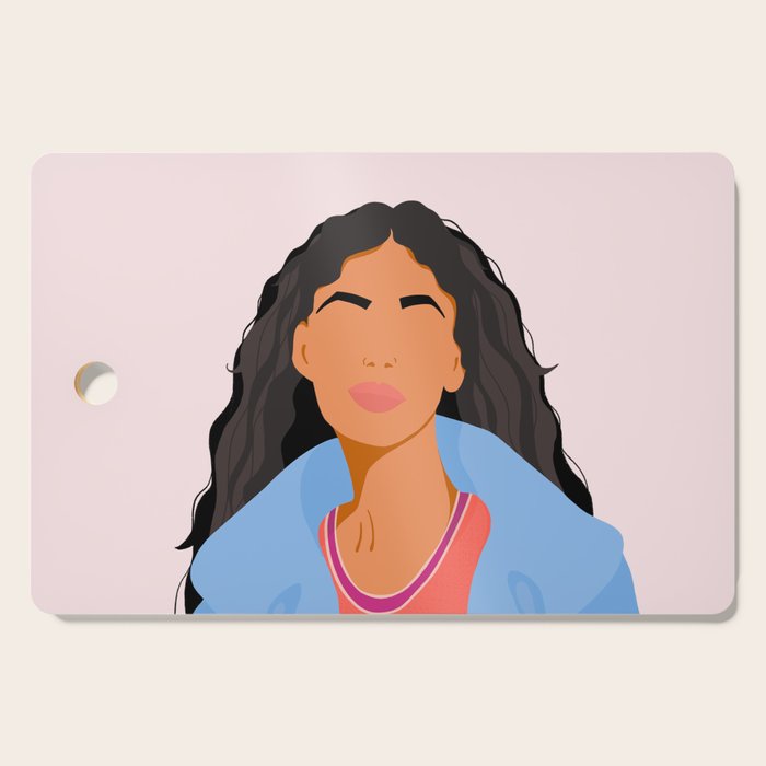 Girl With Snake T-Shirt Cutting Board Gallery Image 1