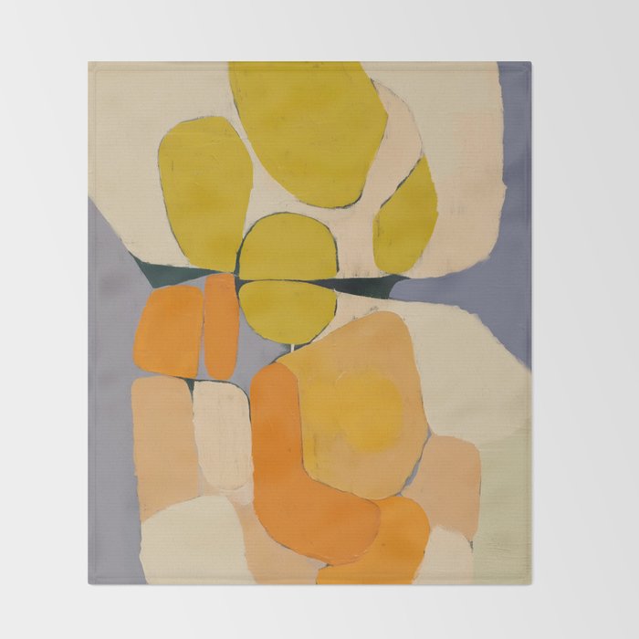 Mid Century Organic Shapes II Throw Blanket Gallery Image 2