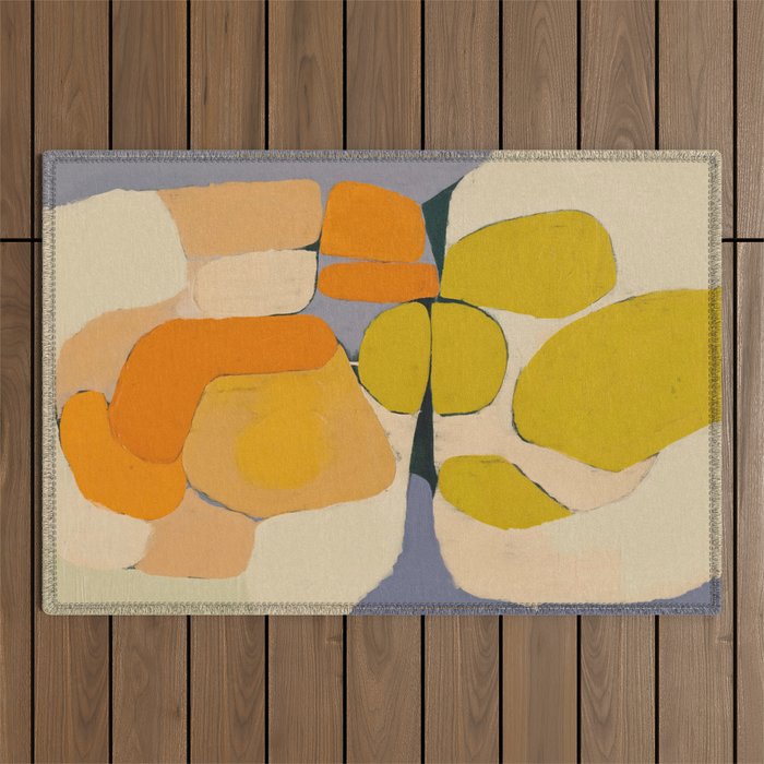 Mid Century Organic Shapes II Outdoor Rug Gallery Image 1