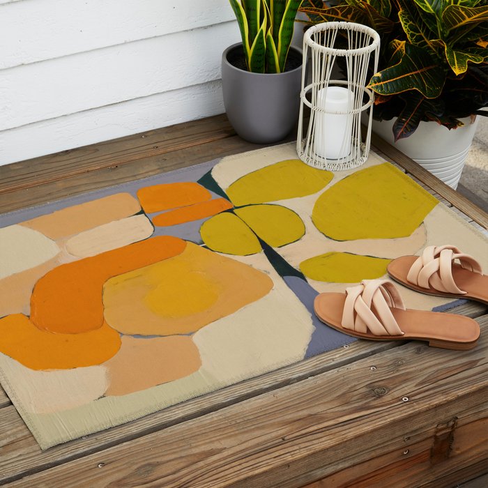 Mid Century Organic Shapes II Outdoor Rug Gallery Image 2