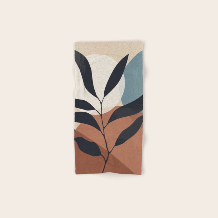 Abstract Art Tropical Leaf Bath Towel Gallery Image 1