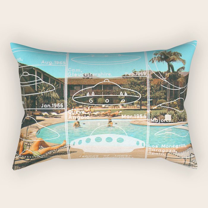 60s UFO sightings Rectangular Pillow Gallery Image 1