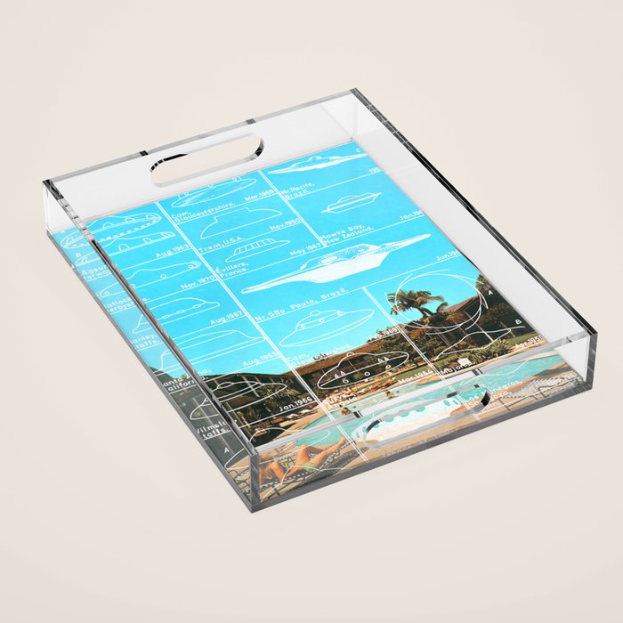 60s UFO sightings Acrylic Tray Gallery Image 1