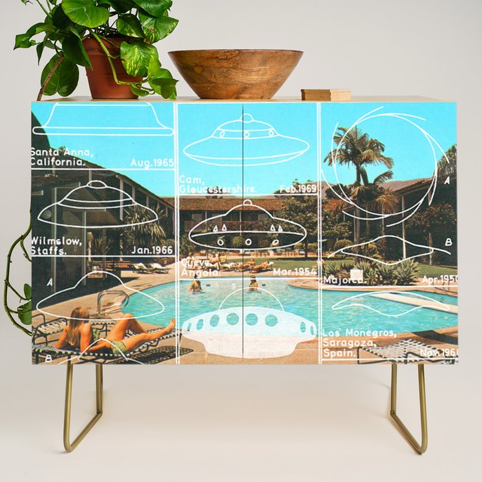 60s UFO sightings Credenza Gallery Image 1