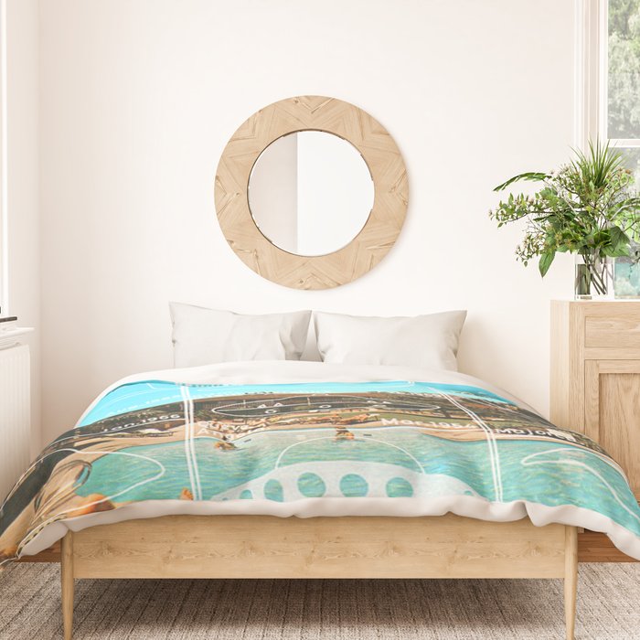 60s UFO sightings Duvet Cover Gallery Image 3