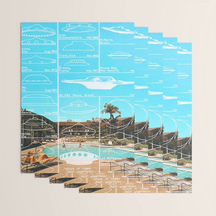 60s UFO sightings Wrapping Paper Gallery Image 3