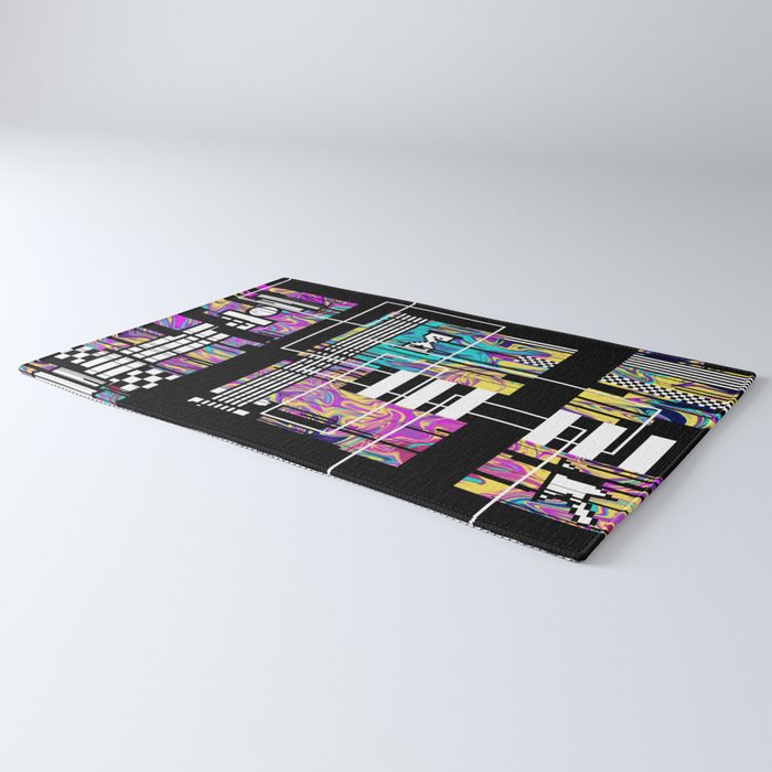 Vaporwave glitch 2 - 80s / 90s Retro Rug Gallery Image 3