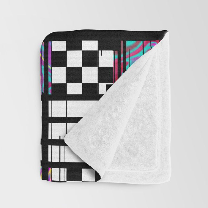 Vaporwave glitch 2 - 80s / 90s Retro Throw Blanket Gallery Image 3