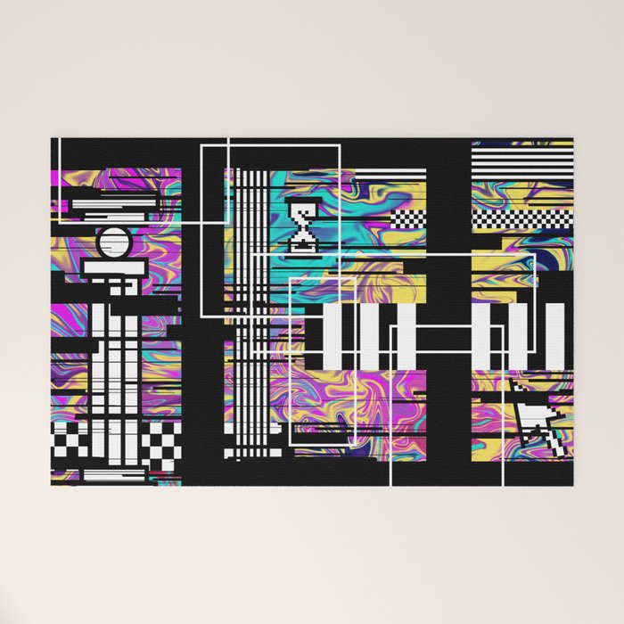 Vaporwave glitch 2 - 80s / 90s Retro Welcome Mat Gallery Image 1
