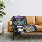 Vaporwave glitch 2 - 80s / 90s Retro Throw Blanket Gallery Image 1