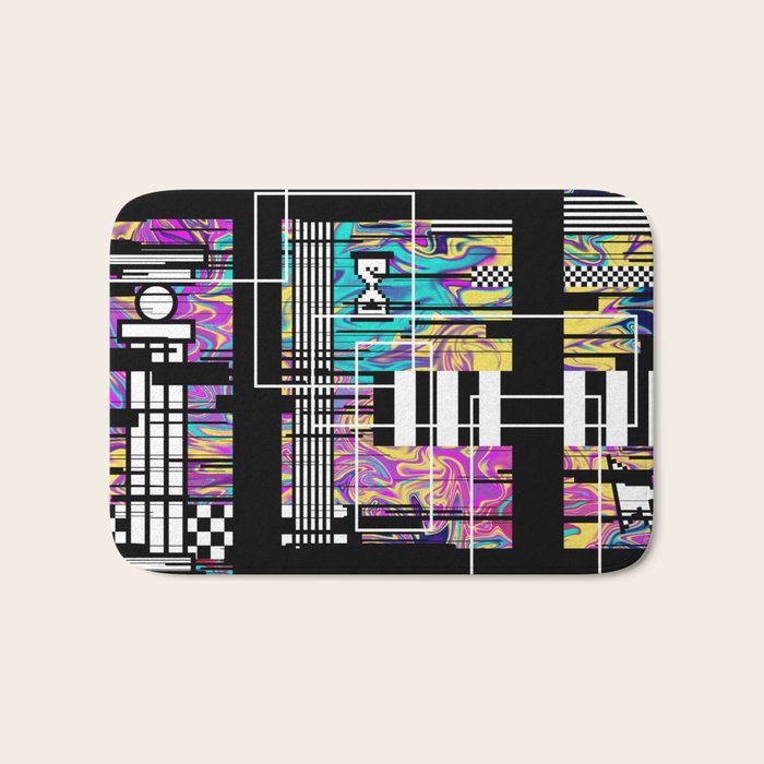 Vaporwave glitch 2 - 80s / 90s Retro Bath Mat Gallery Image 1