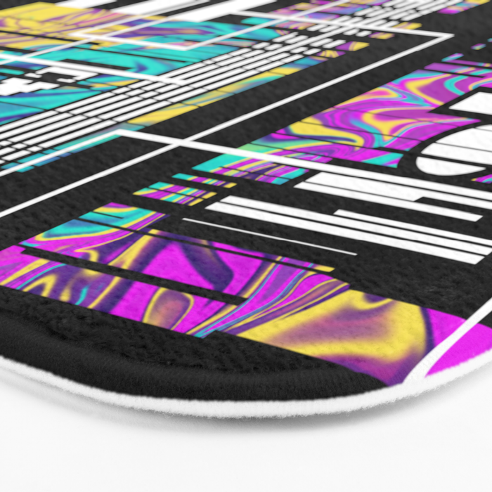 Vaporwave glitch 2 - 80s / 90s Retro Bath Mat Gallery Image 3