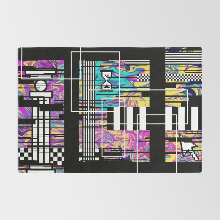 Vaporwave glitch 2 - 80s / 90s Retro Rug Gallery Image 2
