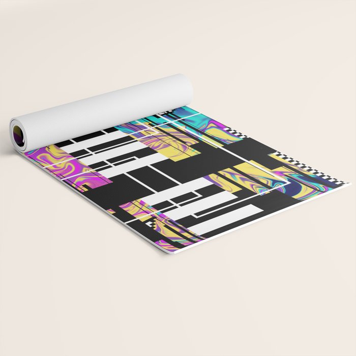 Vaporwave glitch 2 - 80s / 90s Retro Yoga Mat Gallery Image 2