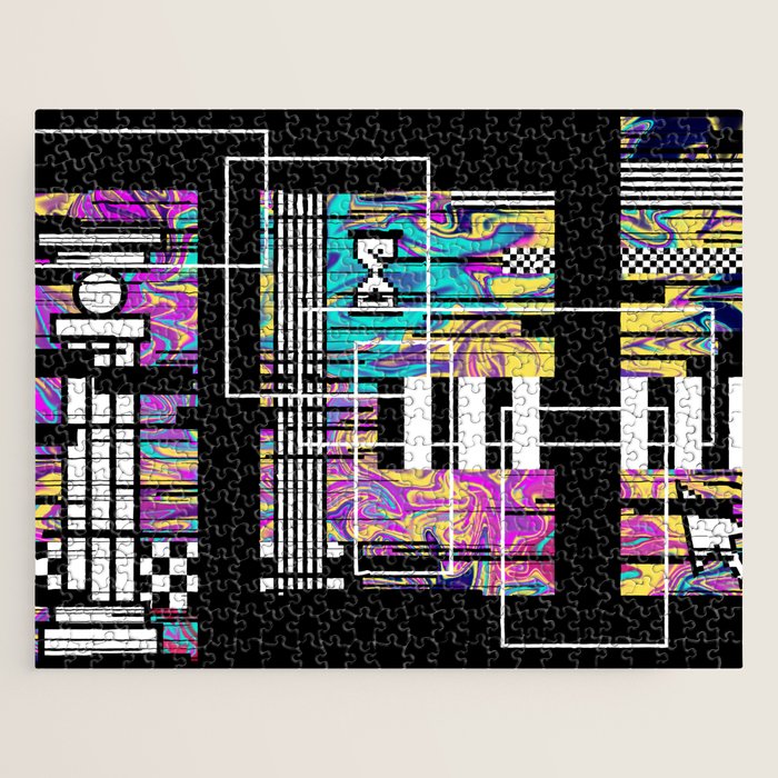 Vaporwave glitch 2 - 80s / 90s Retro Jigsaw Puzzle Gallery Image 1