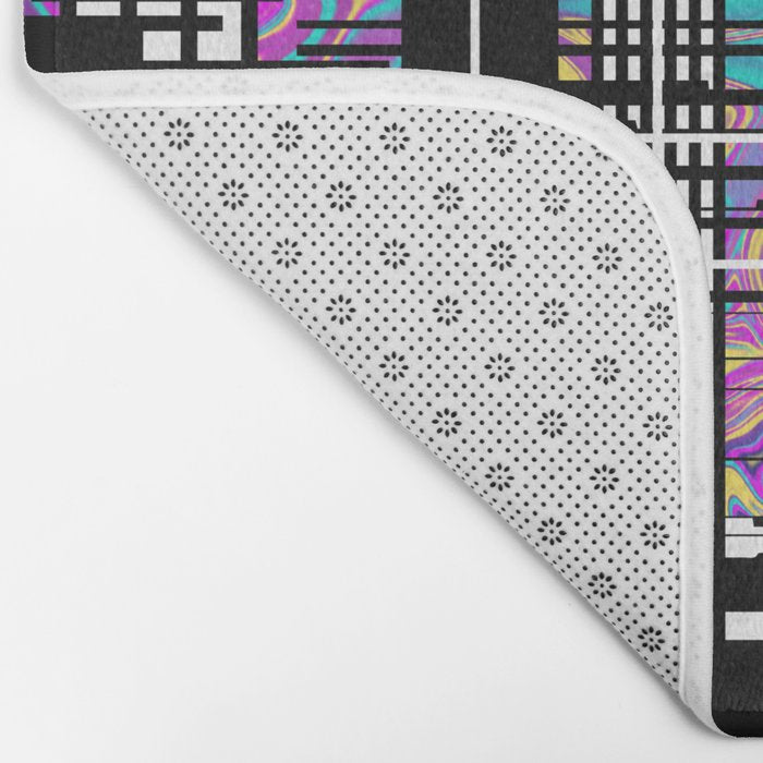 Vaporwave glitch 2 - 80s / 90s Retro Bath Mat Gallery Image 2