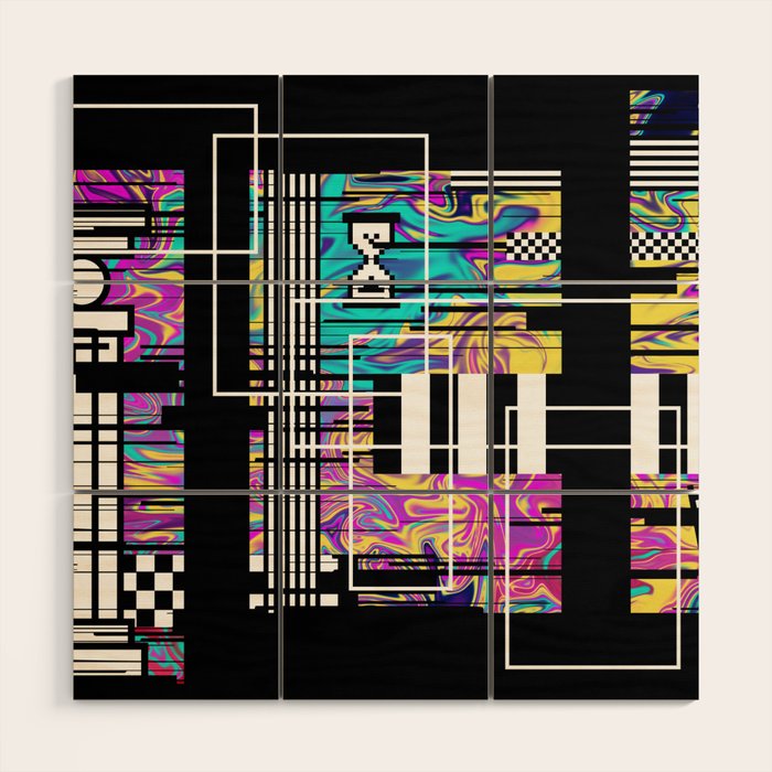 Vaporwave glitch 2 - 80s / 90s Retro Wood Wall Art Gallery Image 1