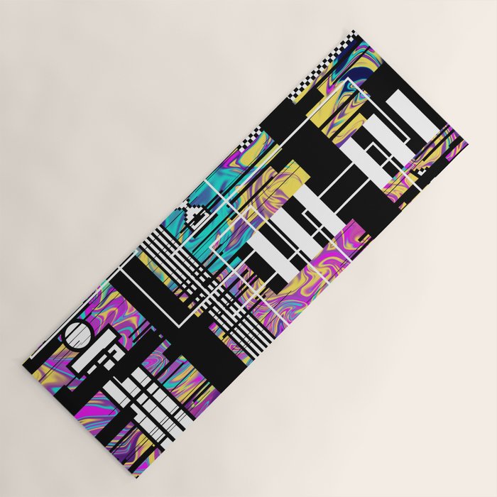 Vaporwave glitch 2 - 80s / 90s Retro Yoga Mat Gallery Image 1