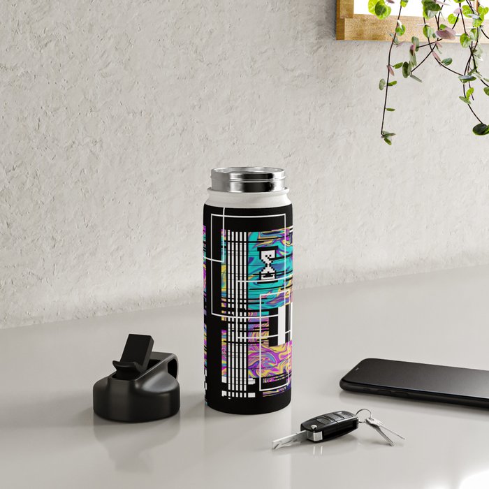 Vaporwave glitch 2 - 80s / 90s Retro Water Bottle Gallery Image 4