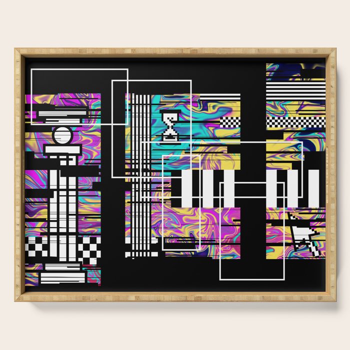 Vaporwave glitch 2 - 80s / 90s Retro Serving Tray Gallery Image 1