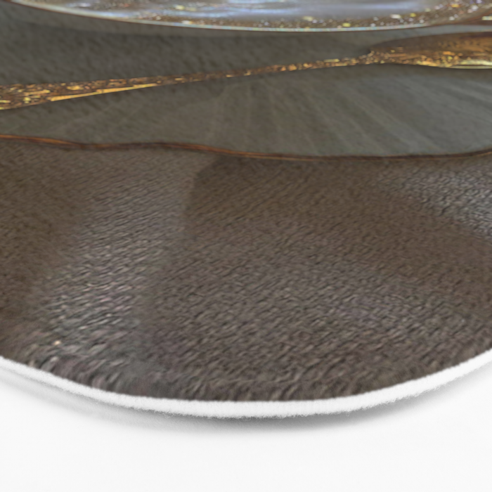 CAPPUCCINO FOR ANYONE? | coffee | morning | aesthetic | Parisian | gold | beige | collage | glitter  Bath Mat Gallery Image 3