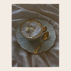 CAPPUCCINO FOR ANYONE? | coffee | morning | aesthetic | Parisian | gold | beige | collage | glitter  Poster Gallery Image 4