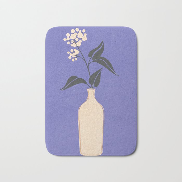 Minimal Abstract Art Vase Flower 14 Bath Mat Gallery Image 1