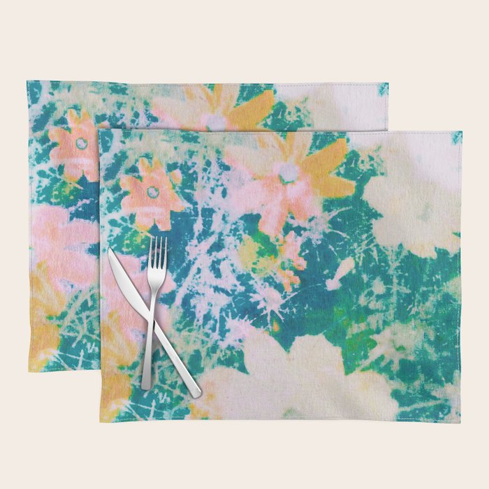 double exposure floral #24 Placemat Gallery Image 1